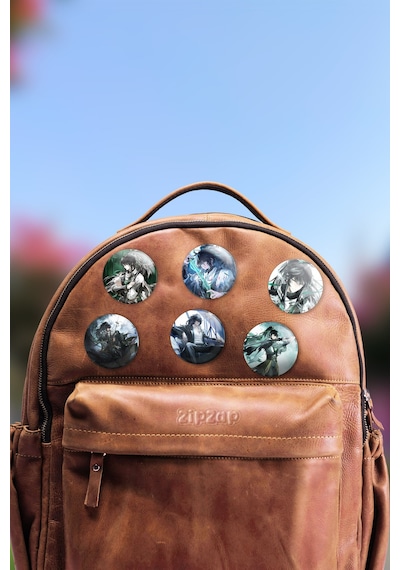 Qiuyuan Wuthering Waves Gacha Çanta Süsü Rozet İğneli Buton Rozet Seti 6 Adet Altılı