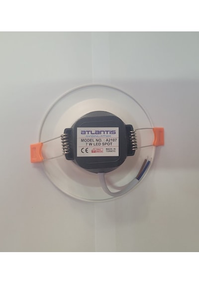 Atlantis 7w Smd Led Beyaz Işık Beyaz Kasa Krom Detaylı Led Spot