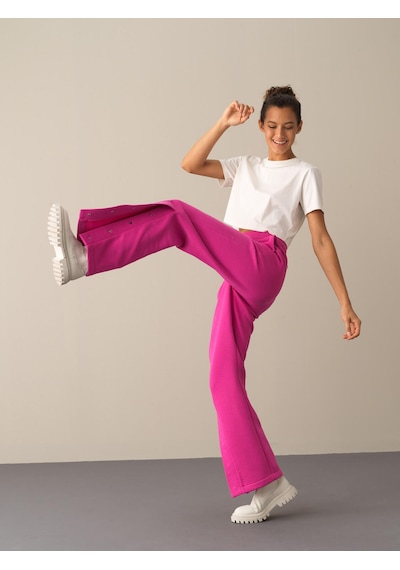 Xint Fuşya Regular Fit Pamuklu Sweat Pantolon 470377