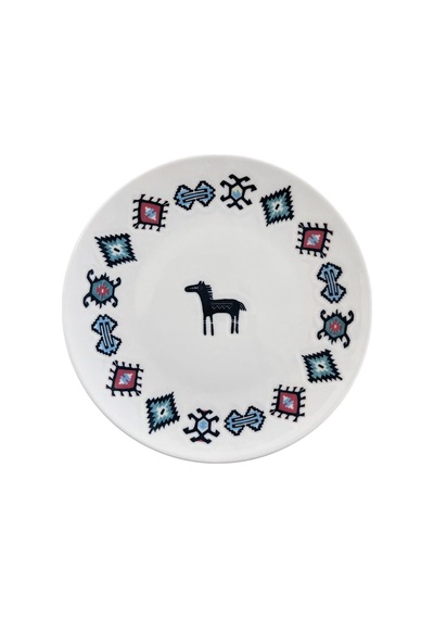 Porser Porselen Hitit Servis Tabağı Takımı 26cm 6 Parça Tvl6srvprs1241 Çok Renkli