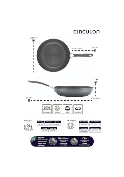 Circulon Kızartma Tavası 28 Cm Çok Renkli
