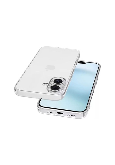 Apple Uyumlu iPhone 16 Şeffaf Arka Kapak Silikon Kılıf