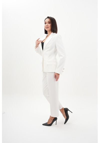 Velnara Moda Kırık Beyaz Modern Klasik Kadın Takım Elbise - Düğme Detaylı Ceket & Dar Paça Pantolon Kırık Beyaz - 942454823 Kırık Beyaz Velnara Moda Kırık Beyaz Modern Klasik Kadın Takım Elbise - Düğme Detaylı Ceket & Dar Paça Pantolon Kırık Beyaz - 942454823 Kırık Beyaz