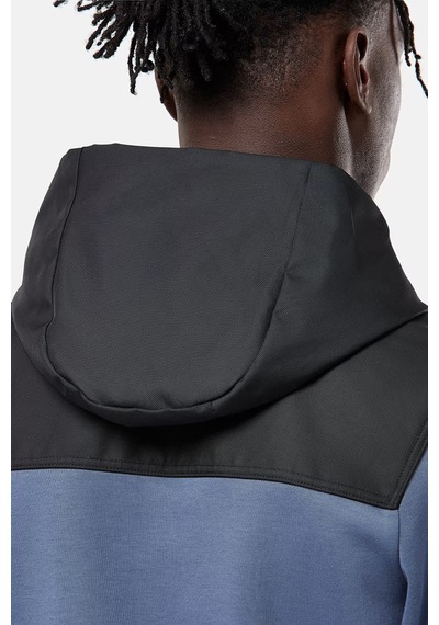 Nike Tech Fleece Full Zip Unisex Hoodie Kapüşonlu Sweatshirt Mavi Mavi - Siyah