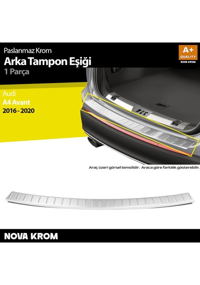 Audi A4 Avant Krom Arka Tampon Eşiği 2016-2020