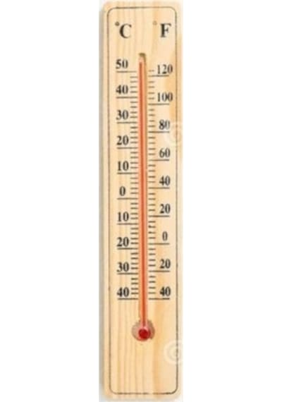 Termometre Büyük Boy Ahşap Termometre - 20 Cm