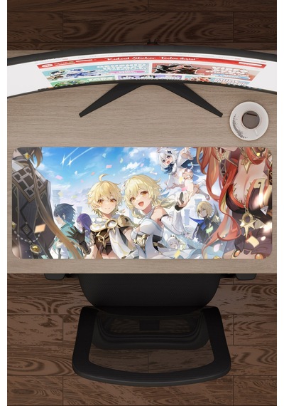 Aether Lumine Genshin Impact Anime Gacha V3 - 70x30 Xl Gaming Mouse Pad Fare Altlığı