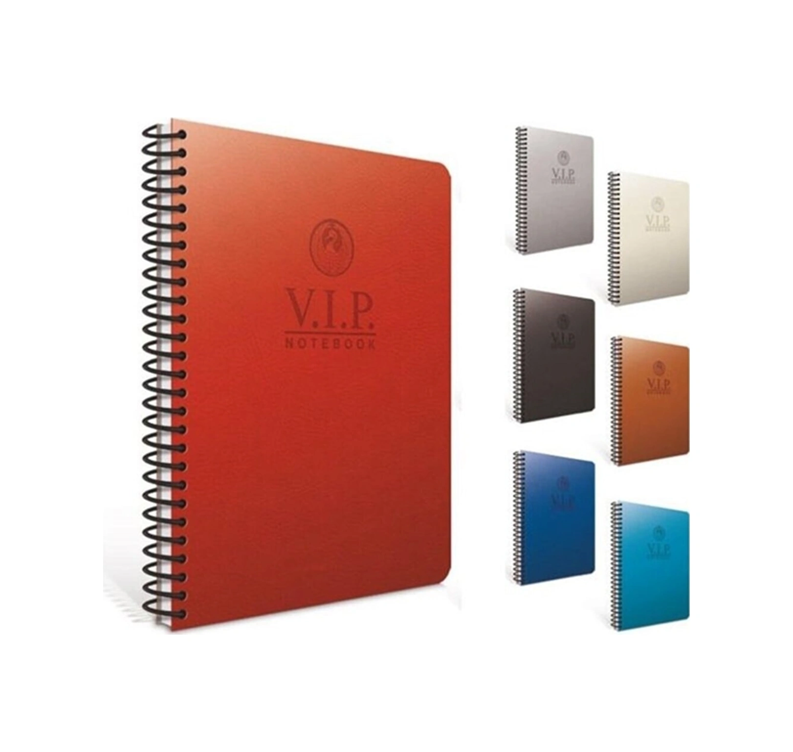 Vıp Spiral Deri Kapaklı Defter A4 -140 Yaprak Kareli
