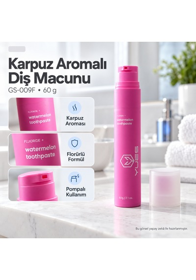 Yues Gs-009f Karpuz Aromalı Florürlü Pompalı Diş Macunu 60 G Beyazlatma