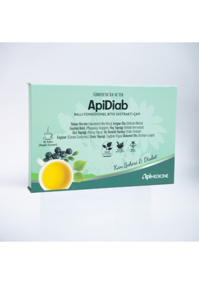 Apimedicine Apidiab Premium Ballı Bitki Ekstrakt Çayı 12 Adet - Pratik Kaşık Form Yoğun Formül Bitki Çayı