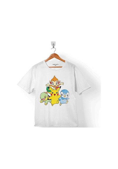 Pokemon Pıkachu Chımchar Pıplup Turtwıg Çocuk Tişört 001
