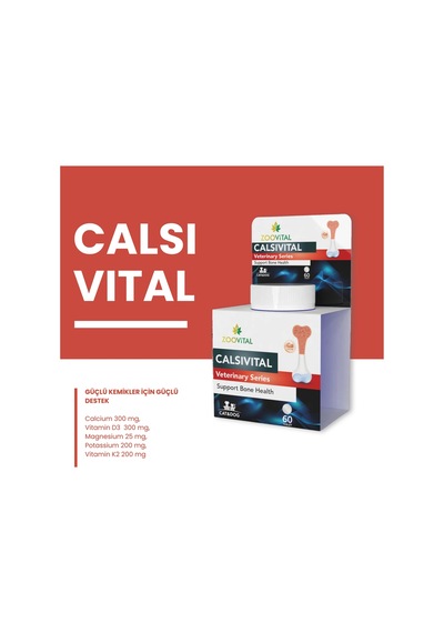Calsivital Kedi Ve Köpekler İçin Destekleyici Lezzetli 60 Tablet