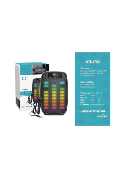 Mikrofonlu Bluetooth Speaker Fm Usb Tws Sd Kart Kablosuz Taşınabilir Şarjlı Hoparlör
