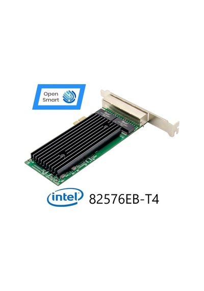 Open Smart 4 Port Intel 82576EB-T4 1GbE Ethernet Kart - OPS7229NT