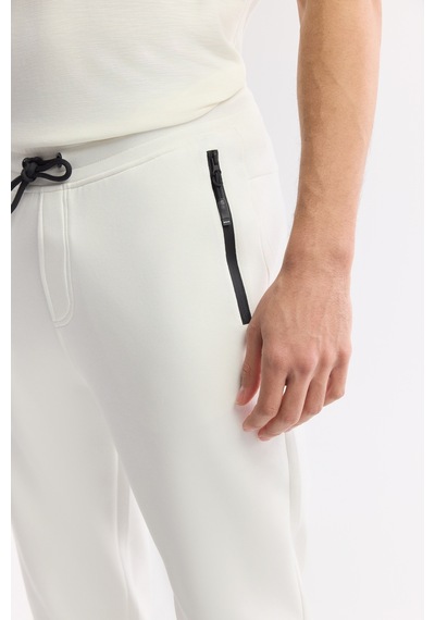 Avva Erkek Beyaz Beli Lastikli Bağcıklı Bi-stretch Regular Fit Eşofman Altı B003400