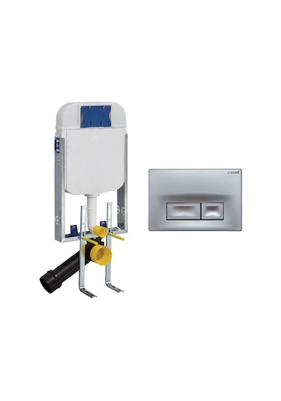 Creavit Gömme Rezervuar Seti 8 CM Gr5001 + Gp3002 x2 Li Setx Beyaz - Gri