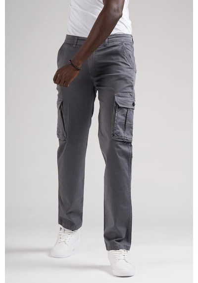 Fbı Jeans Mevsimlik Kanvas Kumaş Regular Fit Boru Paça Kargo Pantolon 001