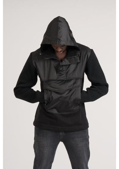 Giotelli Regular Fit Kapşonlu Kanguru Cepli Sweatshirt Siyah