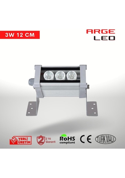 Argeled 4000k Ilık Beyaz Wallwasher Duvar Boyama 12 Cm 3w