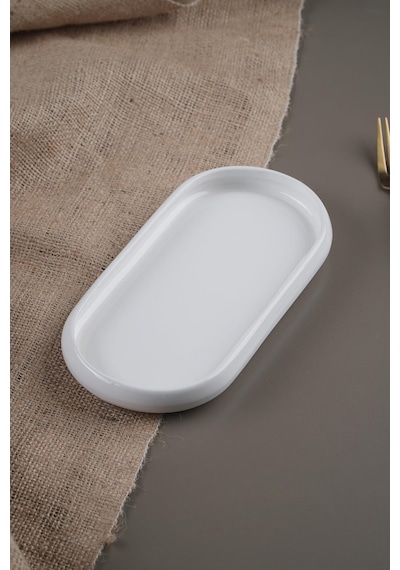 Acar Bianco Perla Porselen Kayık Tabak - 22,8 cm