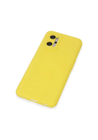 Realme 9i 4g Kılıf Nano İçi Kadife Silikon - Sarı 0.2M-Çok Renkli