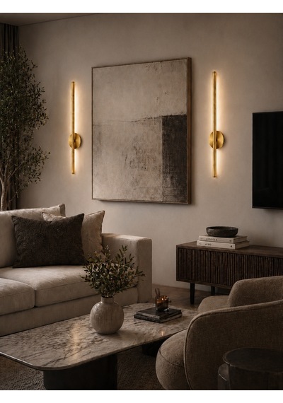 Flame Sarjlı Led Aplik 8w 3200k Gün Işığı 75cm Duvar Tipi /tablo Dekoratif Işık Eskitme