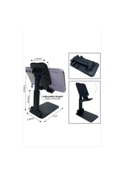 Masa Üstü Telefon / Tablet Standı Kademeli Yükseklik Ayarlı Telef