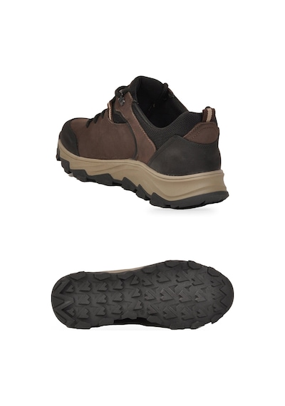 Ayakmod Kahve Hakiki Deri Kaymaz Tabanlı Bağcıklı Erkek Outdoor Trekking Ayakkabı 2672 Kahverengi