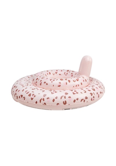 Swim Essentials Old Pink Leopard Bebek Sırt Destekli Yüzme Simidi