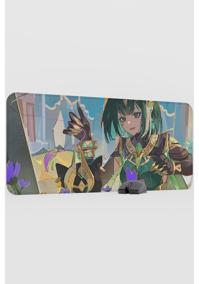 Nefer Genshin Impact Anime Oyuncu V3 - 90x40 Xxl Gaming Mouse Pad Fare Altlığı