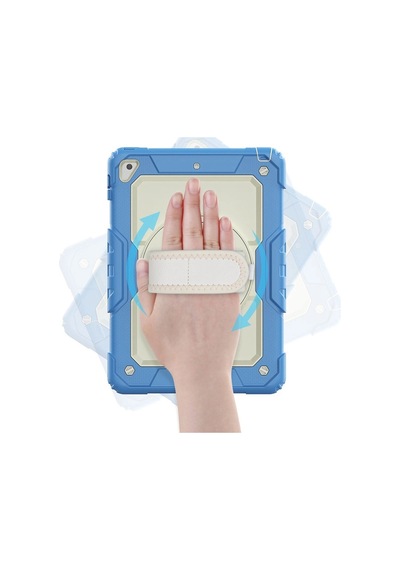 İpad 5 Air 9.7 Kılıf Strap New Tablet Kapak - Mavi