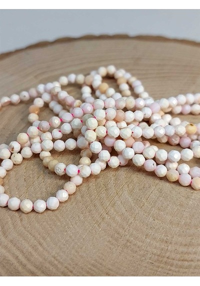 Beyaz Opal Taşı 3mm Kolye (Sabit Klipsli) Altın