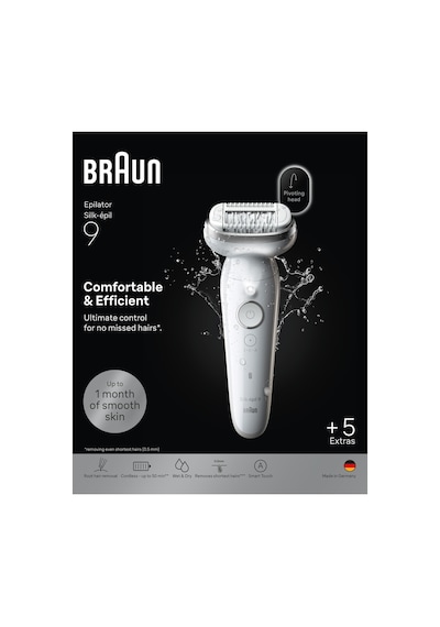 Braun Silk Épil 9 Epilatör, Islak Ve Kuru, Kalıcı Pürüzsüz Cilt, 9-061
