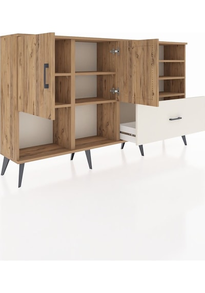 Arges Konsol 7 Raflı Tek Çekmeceli 2 Kapaklı 176x30x99 Çam-çam/aytaşı Atlas Çam/aytası - Atlas Çam Arges Konsol 7 Raflı Tek Çekmeceli 2 Kapaklı 176x30x99 Çam-çam/aytaşı Atlas Çam/aytası - Atlas Çam