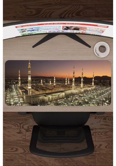 Mescid-i Nebi Medine V2 70x30 Xl Gaming Kauçuk Kaymaz Taban Mouse Pad Fare Altlığı