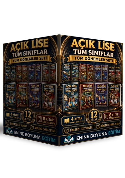 Açık Lise Tüm Sınıflar Ve Tüm Dönemler Seti 12 Kitap