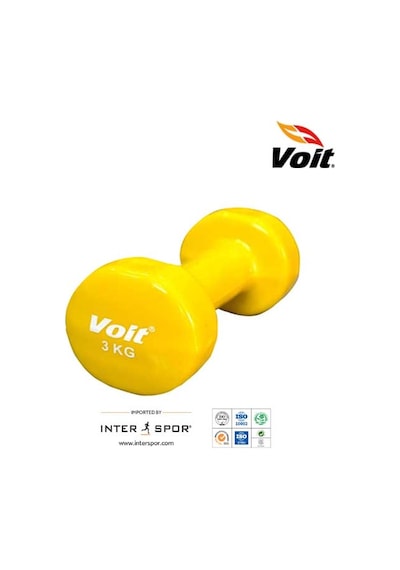 Voit Vinyl Demir 3 KG Dambıl Ağırlık Sarı