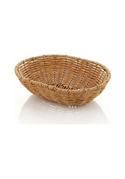 Rattan Piknik Hasır Ekmek Sepeti Meyve Sebze Sepeti Plastik Örme Ahşap