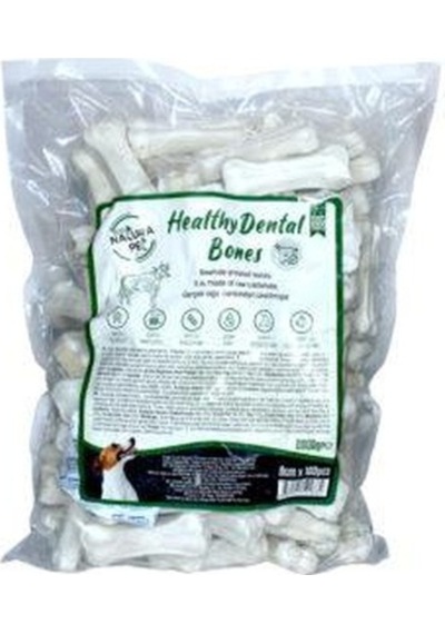 Eco Natura Pet Healty Dental Bones Beyaz Pres Kemik 8 CM 100'lü 2 KG