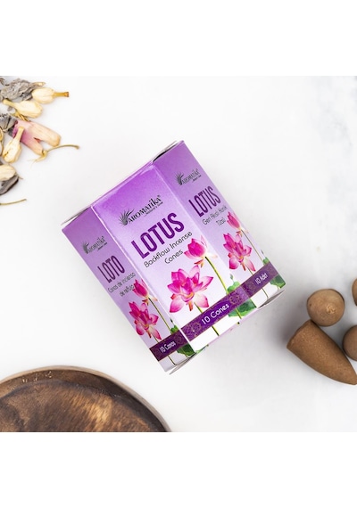 Aromatika Lotus Aromalı Backflow Geri Akış Konik Tütsü