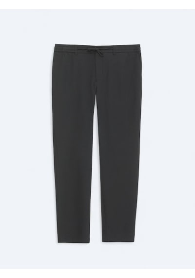Kip Siyah Düz Dokuma Jogging Fit Casual Pantolon Siyah
