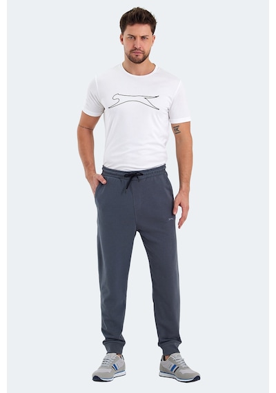 Slazenger Onıonıx I Erkek Cepli Koyu Gri Kamuflaj Eşofman Altı Koyu Gri Kamuflaj
