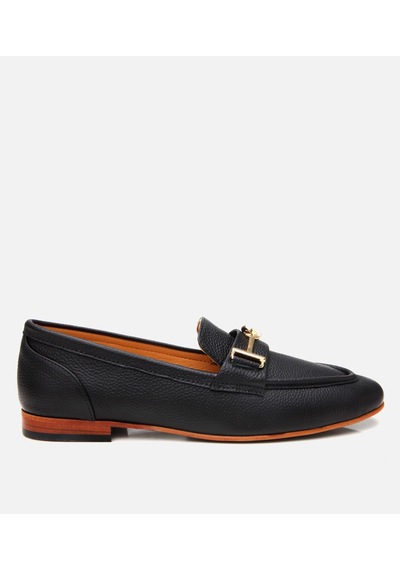 Hotiç Kadın Deri Bej Tokalı Klasik Loafer