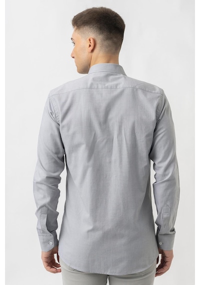 White Stone Aarburg G45044 Pamuklu Regular Fit Oxford Gömlek Gri-gri Gri