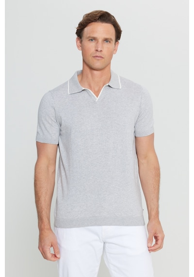 AC&Co / Altınyıldız Classics Erkek Acık Grı Melanj %100 Pamuk Standart Fit Normal Kesim Polo Yaka Triko Tişört Acık Grı Melanj AC&Co / Altınyıldız Classics Erkek Acık Grı Melanj %100 Pamuk Standart Fit Normal Kesim Polo Yaka Triko Tişört Acık Grı Melanj