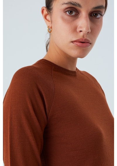 Peraluna Vanessa Pullover Merino Yünlü Yanları Yırtmaçlı Ince Kadın Triko Kazak Kahve-kahve Kahve Peraluna Vanessa Pullover Merino Yünlü Yanları Yırtmaçlı Ince Kadın Triko Kazak Kahve-kahve Kahve