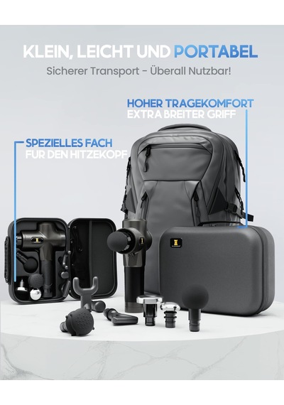 Heldenwerk Masaj Tabancası Dahil. 7 Masaj Başlığı Ve 30 Hız, Usb-c Bağlantısı Ve Isıtma Başlığı İle I Kas Masaj Aleti, Masaj Tabancası, Kas Masaj Tabancası, Kas Tabancası