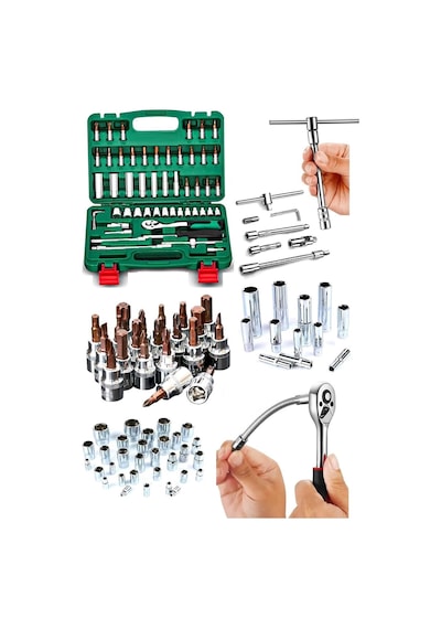 Zhltools Cr-v Max Cırcırlı 53 Parça Lokma Anahtar Takımı Bits Uç Set