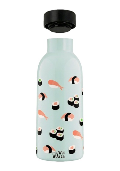 Mamawata Sushi Paslanmaz Çelik Termos Matara 470 Ml Sızdırmaz Yalıtımlı Suluk Buz Mavi