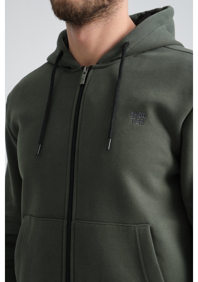 Shooter Sportswear Shooter Erkek Kışlık Eşofman Takımı Luxe Regular Kapüşonlu Füme